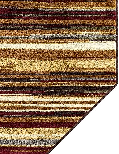 Miniatura 6 de Unique Loom Barista Collection - Alfombra Icatu (octágono de 6 pies 1 pulgada, beigemarrón)