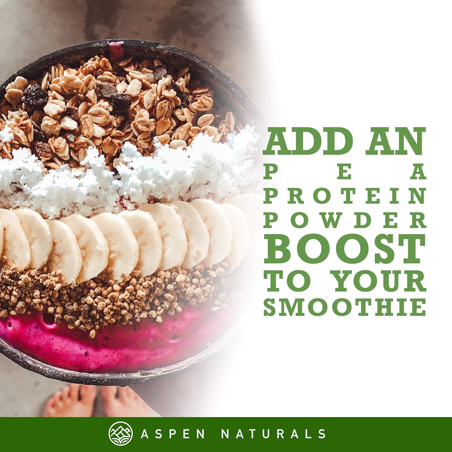 Aspen Naturals Pea Protein Powder - 5 lb Bulk Bag. Unflavored, Plant Based, Gluten Free, Non-GMO, Vegan Protein Powder. Supports Muscle Growth and Recovery. Keto & Low Carb : Health & Household