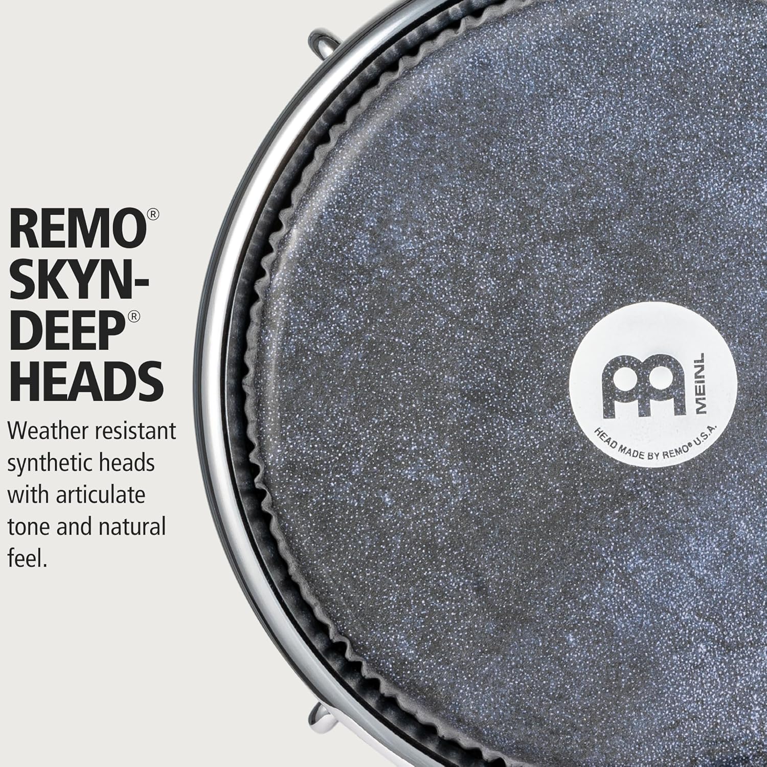 Kachiro Thompson Artist Series Bongos with Remo Heads, 7" / 8.5"