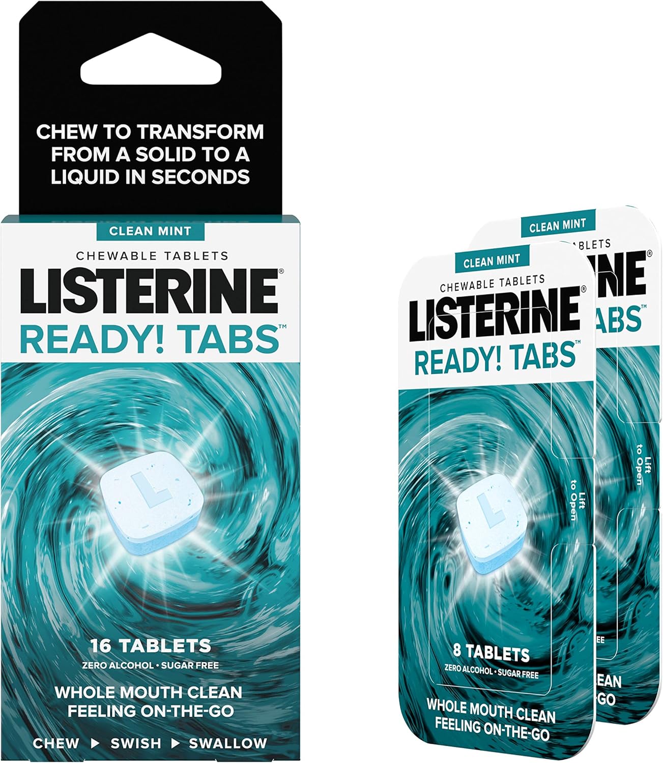 Listerine Ready! Tabs Chewable Mint Tablets with Clean Mint Flavor