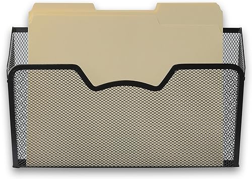 Miniatura 4 de Simple Houseware Soporte organizador de archivos de bolsillo único para montaje en pared, 3 paquetes, negro