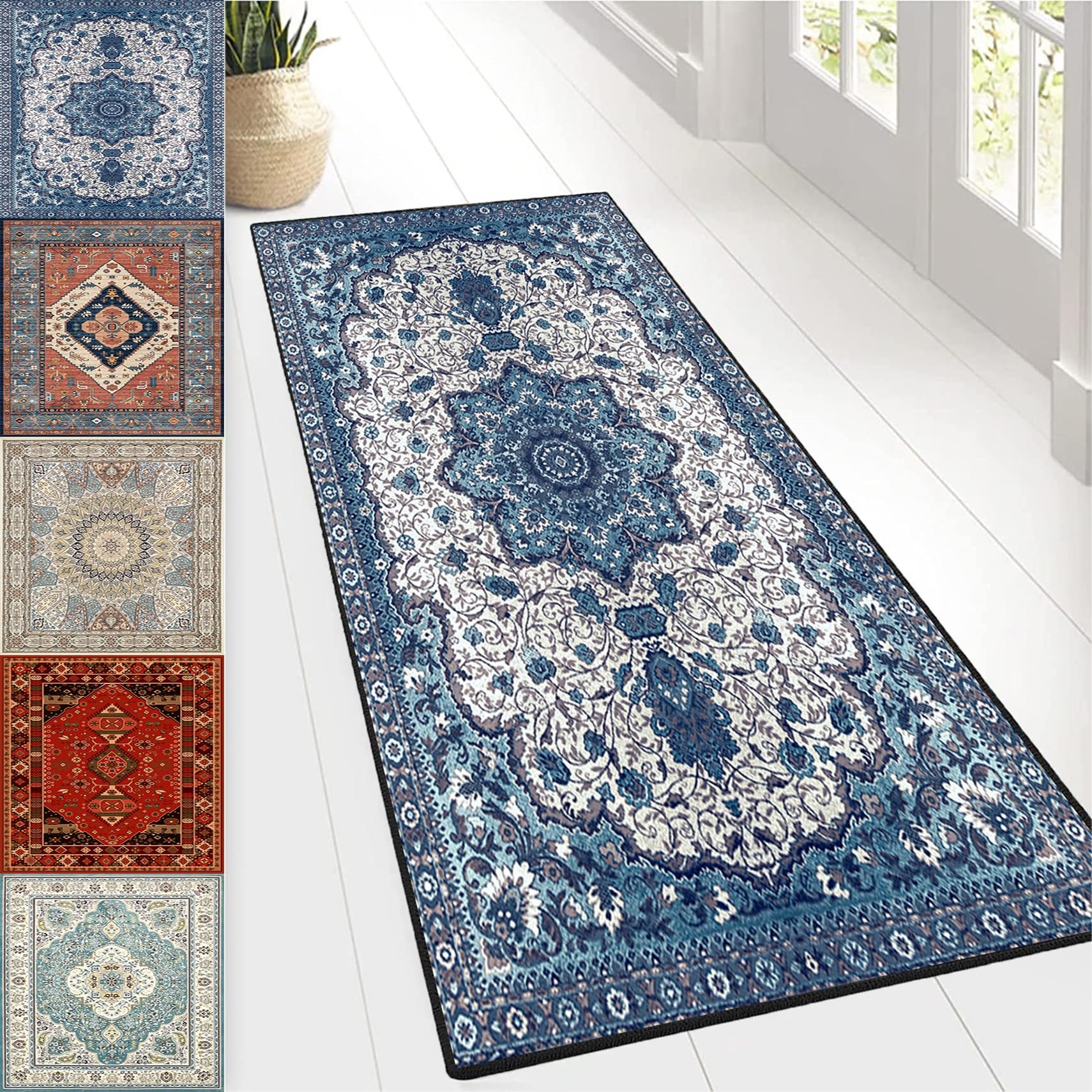 Tapis de cuisine et couloir moderne vintage pour salon et entrée