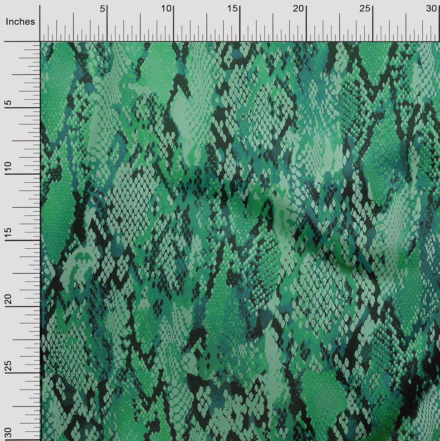 oneOone Polyester Spandex Green Fabric Animals Quilting Supplies Print Sewing Fabric by The Yard 56 Inch Wide-1X