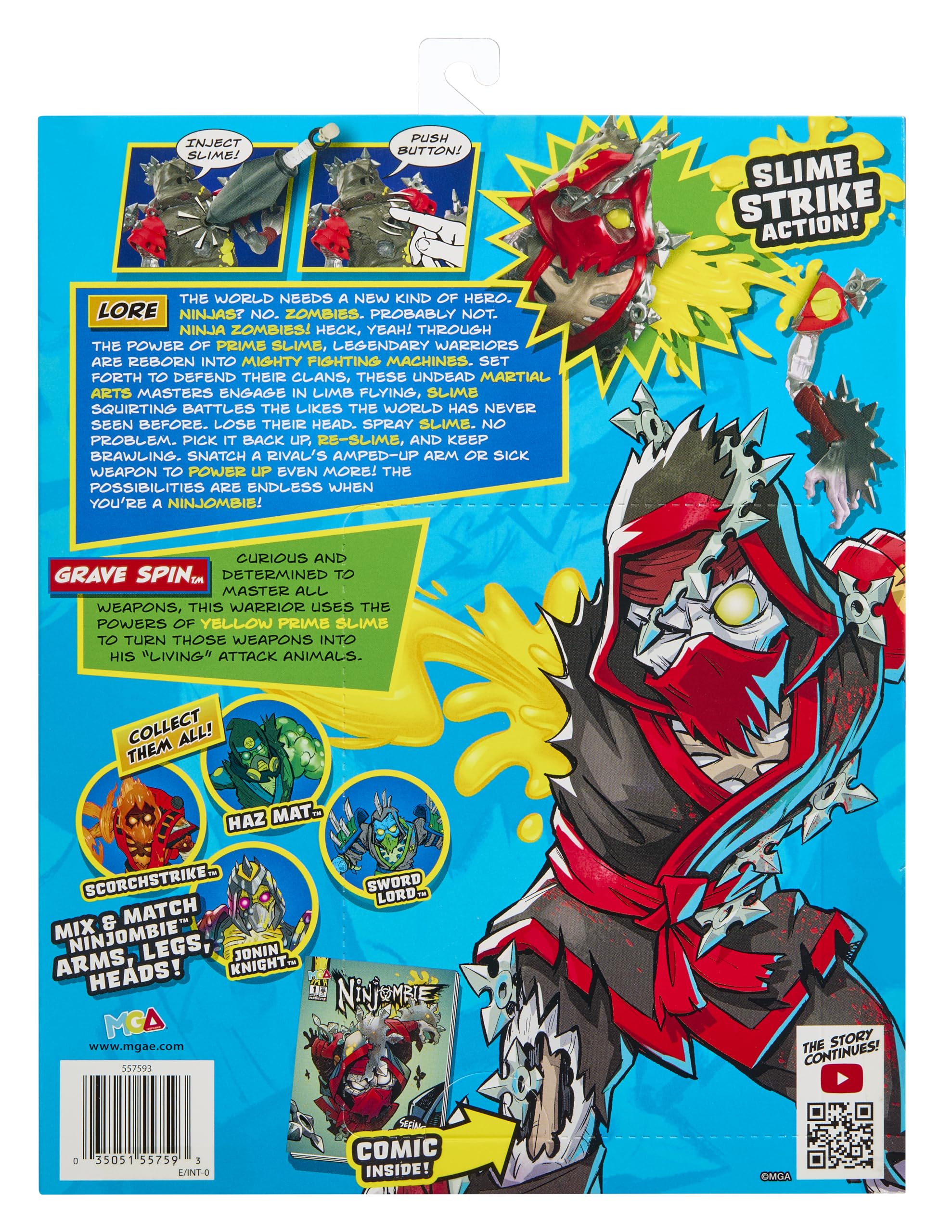 Amazon.com: Ninjombie Action Figure - Grave Spin, Boys Action