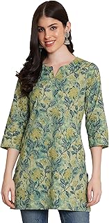Jaipuri Cotton Printed Short Kurti for Women Price in India