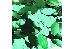 Shimmery Green Leaf Sequins for Captivating Designs