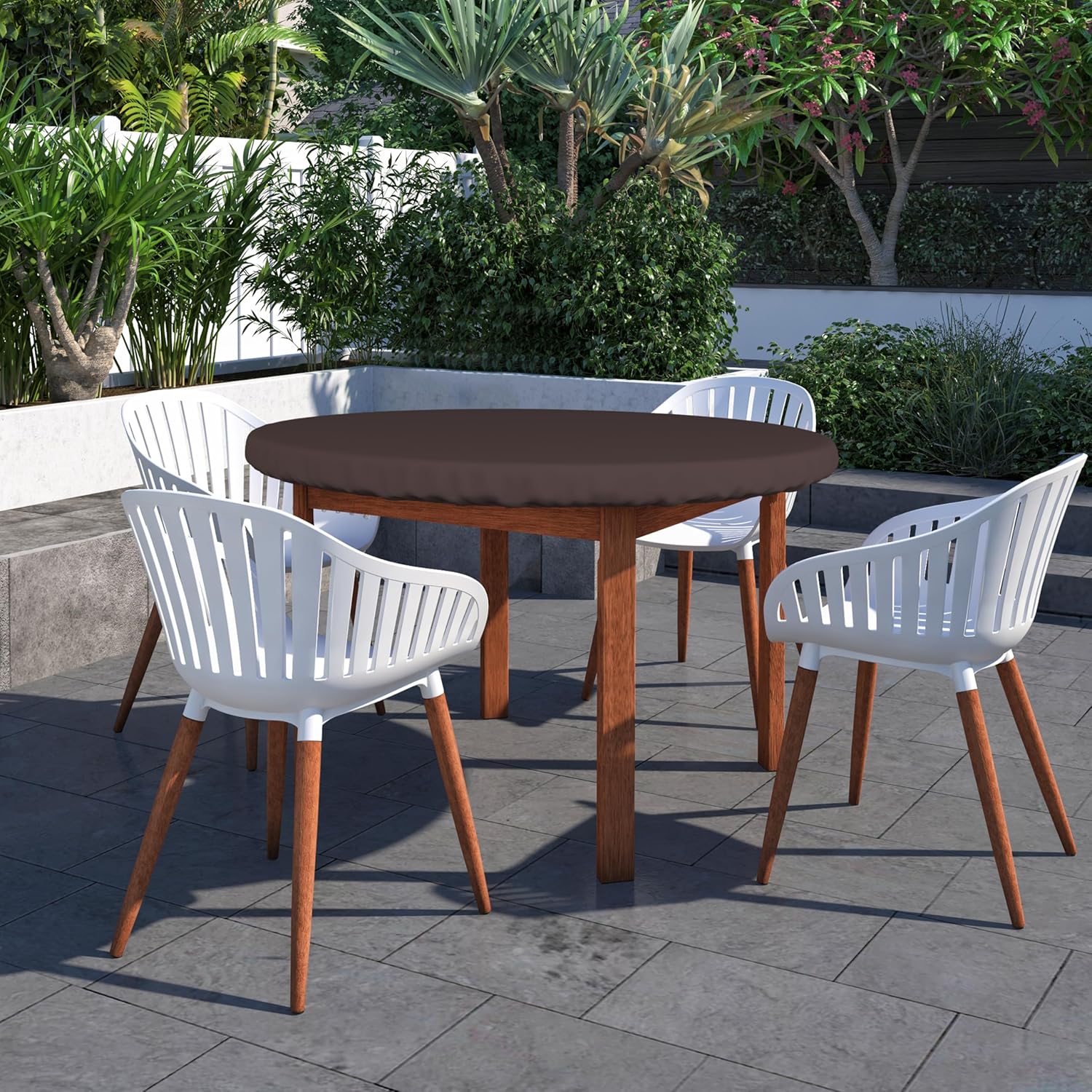 Covers & All Round Table Top Cover, 12 Oz Waterproof UV & Weather Resistant Patio Table Cover, Outdoor Table Cover for Patio Outdoor Furniture & Coffee Table (30" Dia x 4" H Inches, Coffee)