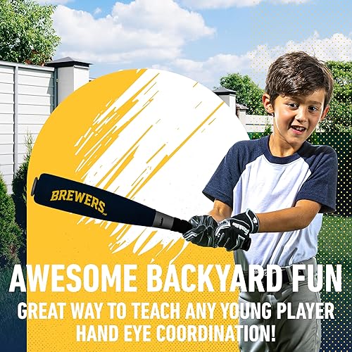 Miniatura 139 de Franklin Sports MLB Bate de béisbol de espuma jumbo + juegos de pelotas, bates de béisbol de espuma de gran tamaño para niños + pelotas de béisbol