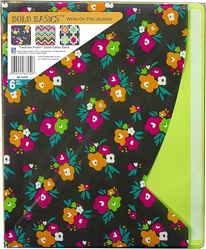 Miniatura 4 de C-Line Chaquetas de archivo para escritura, diseño básico atrevido, paquete de 6 (63550)