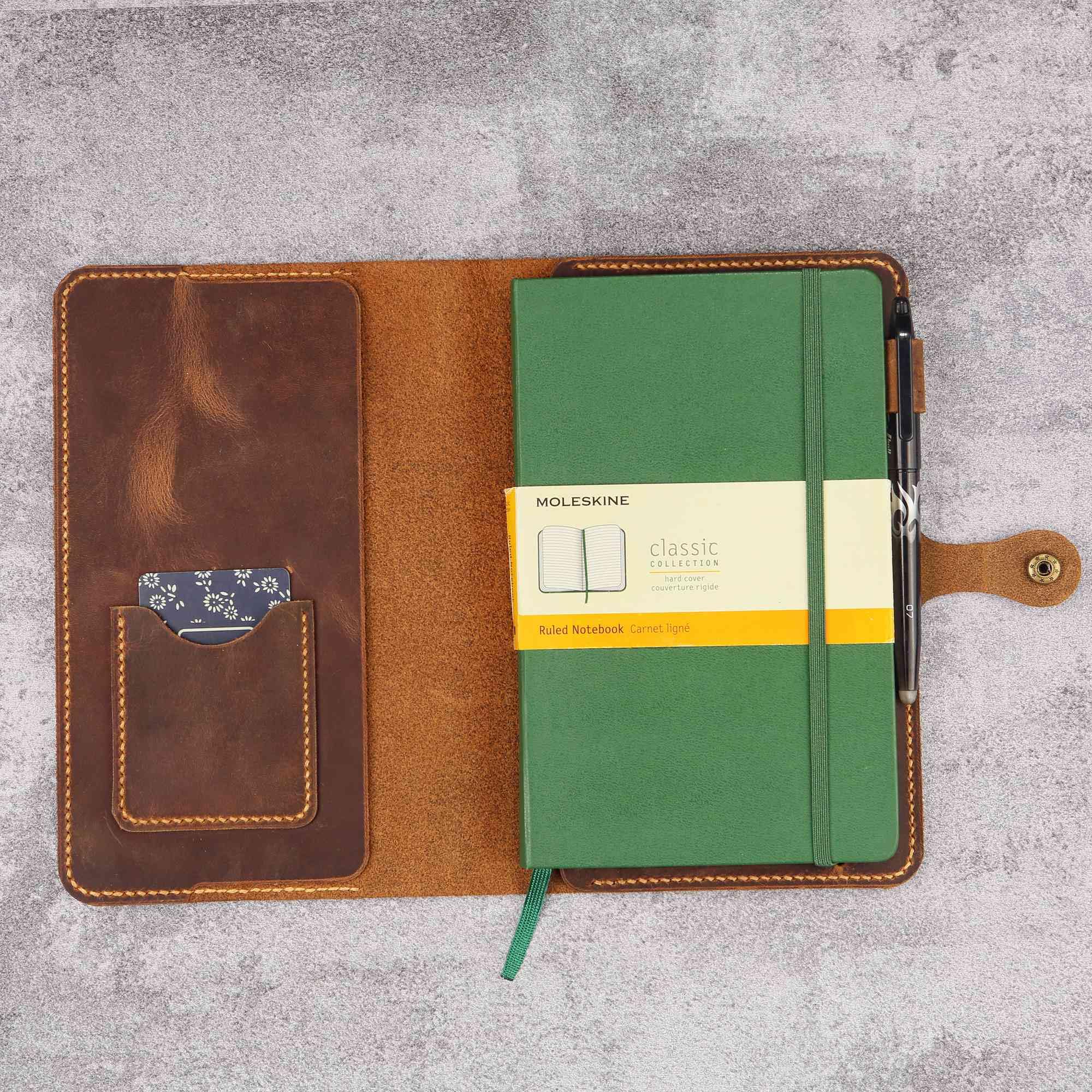 Amazon.co.jp: 手描き風 花柄イラスト レザー Moleskine  