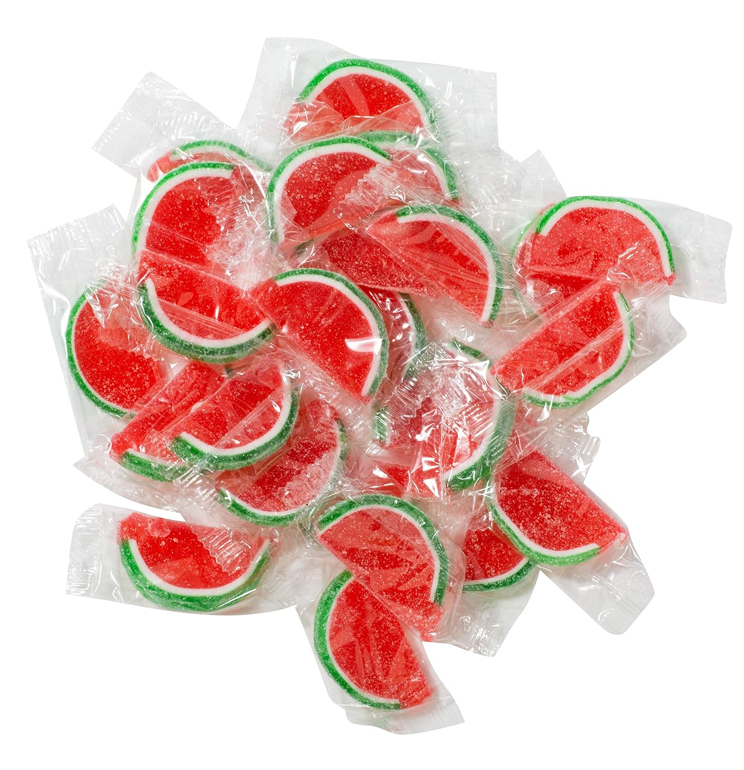 Boston Fruit Slice Individually Wrapped Gourmet Gummy Candy 1lb Box (Watermelon)