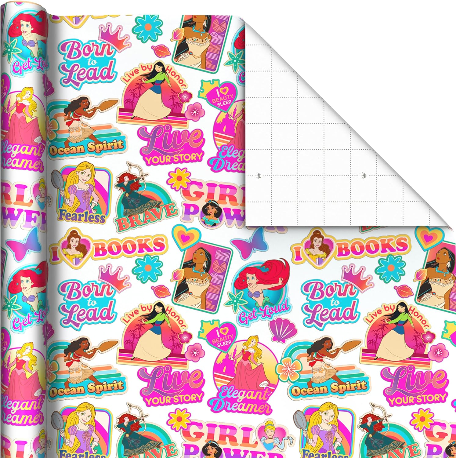 Hallmark Disney Wrapping Paper for Kids, 3 Rolls (Princess and Frozen) image 5