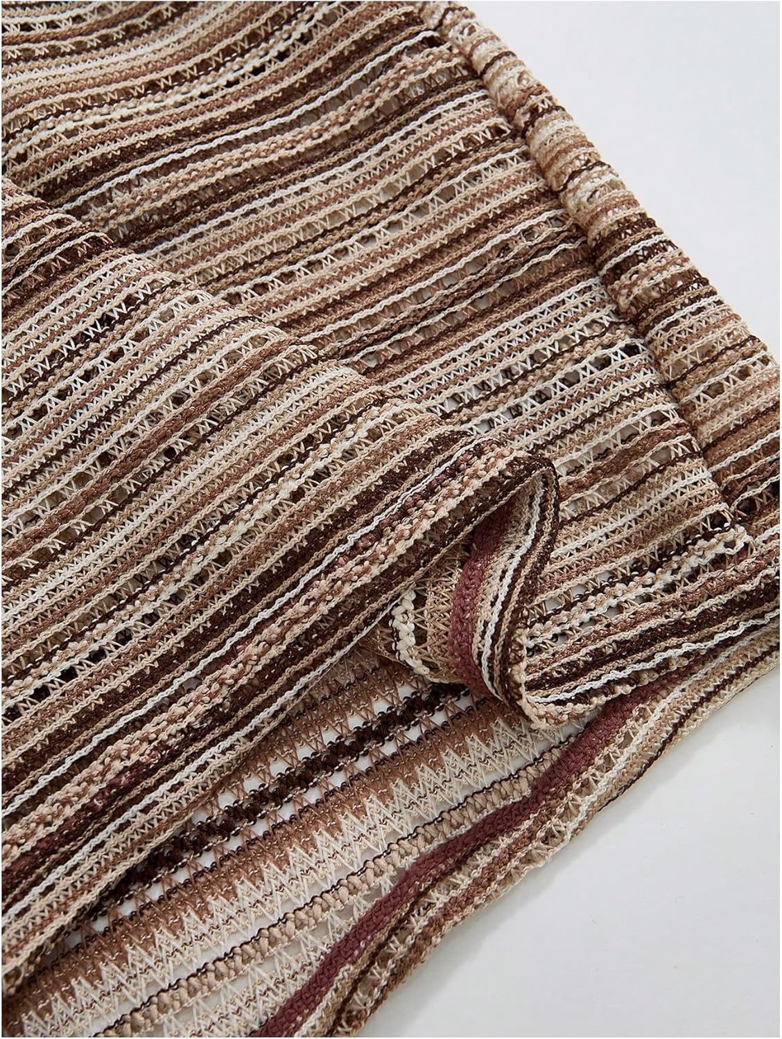 MakeMeChic Women's Plus Size 3 Piece Bikini Set Striped Halter Tie Backless Swimsuit with Cover Up Shorts