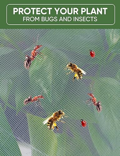 Miniatura 6 de Red para pájaros para protección del jardín, paquete de 4 barreras de plagas de jardín con cordón, mosquitero para tomates, cubierta protectora para