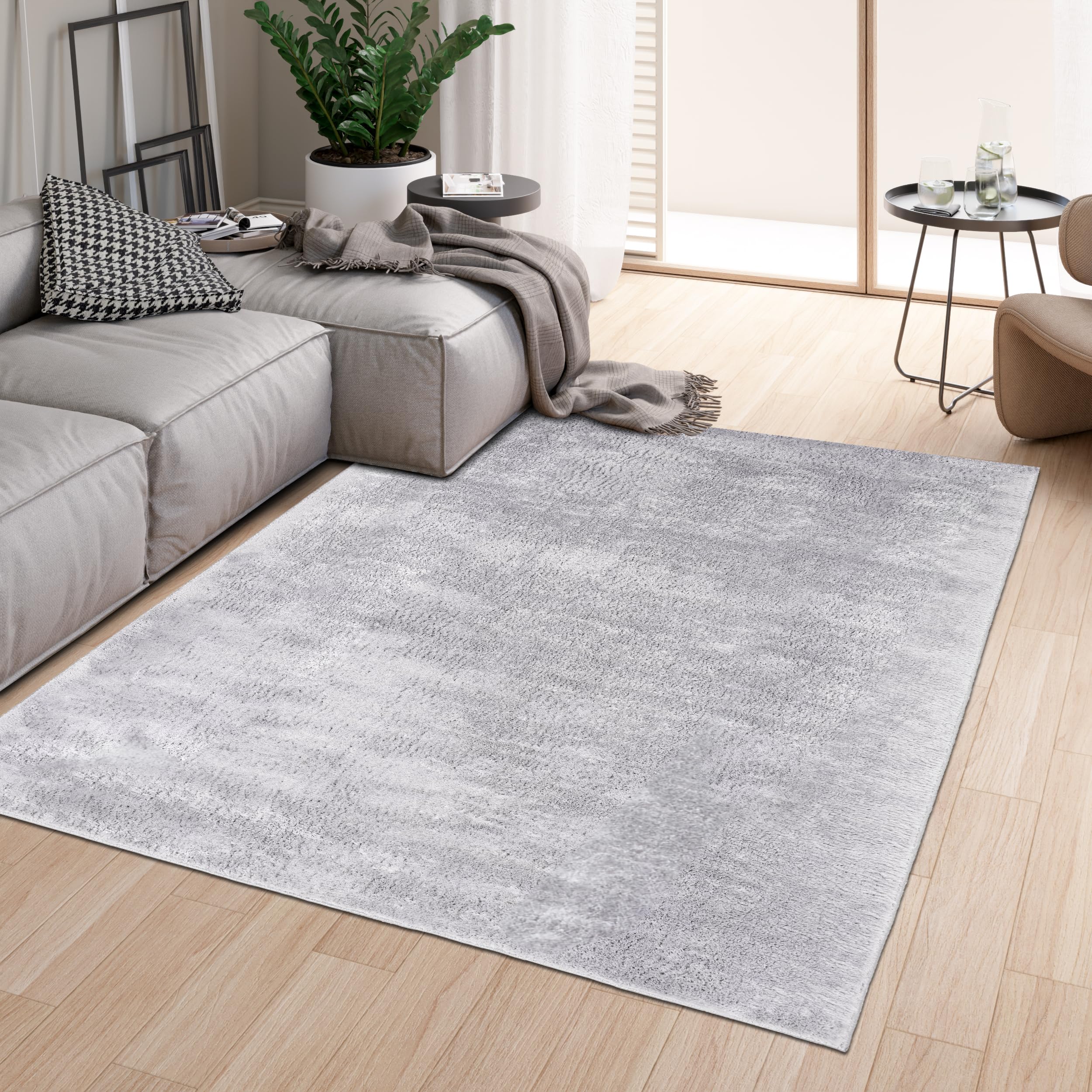 homeart Area Rugs, Soft, Short Pile Monochrome Carpets, Anti-Slip Backing, Machine Washable - Image 3