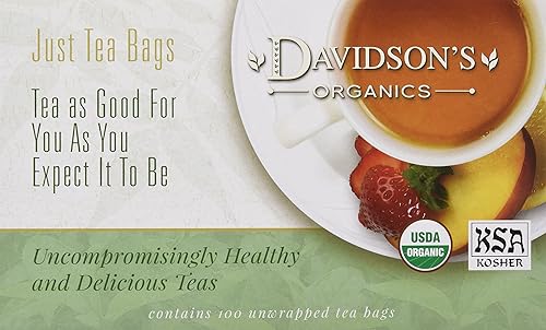 Miniatura 34 de Davidson's Organics, Genmaicha, 100 bolsas de té sin envolver