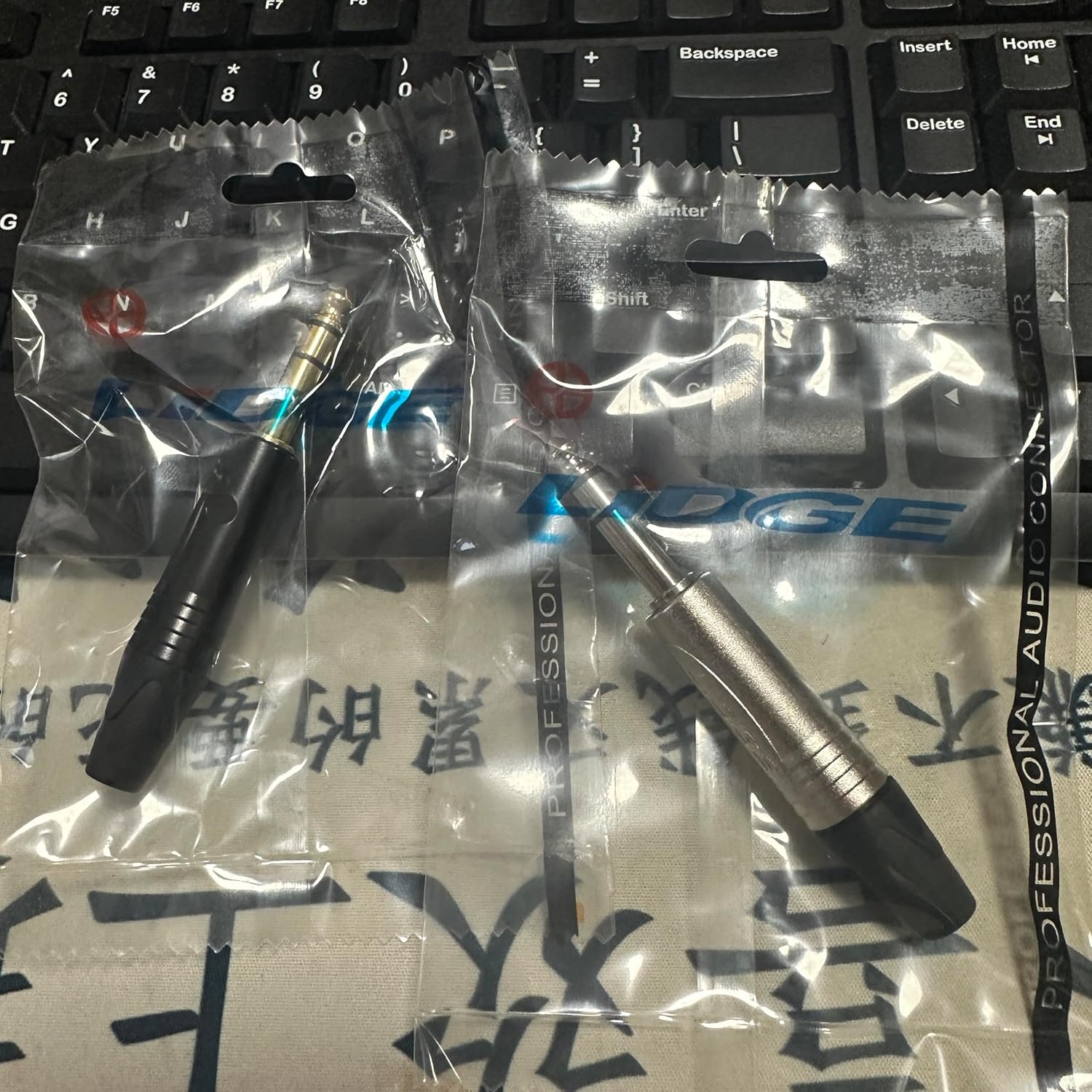 Wiring Connecting Terminals - 10pcs/LOT LP3X Plated Rhodium 3 Pole 6.35 mm 6.5mm 24k Stereo Jack Plug for DIY Cable HI Quality - (Color: Silver)