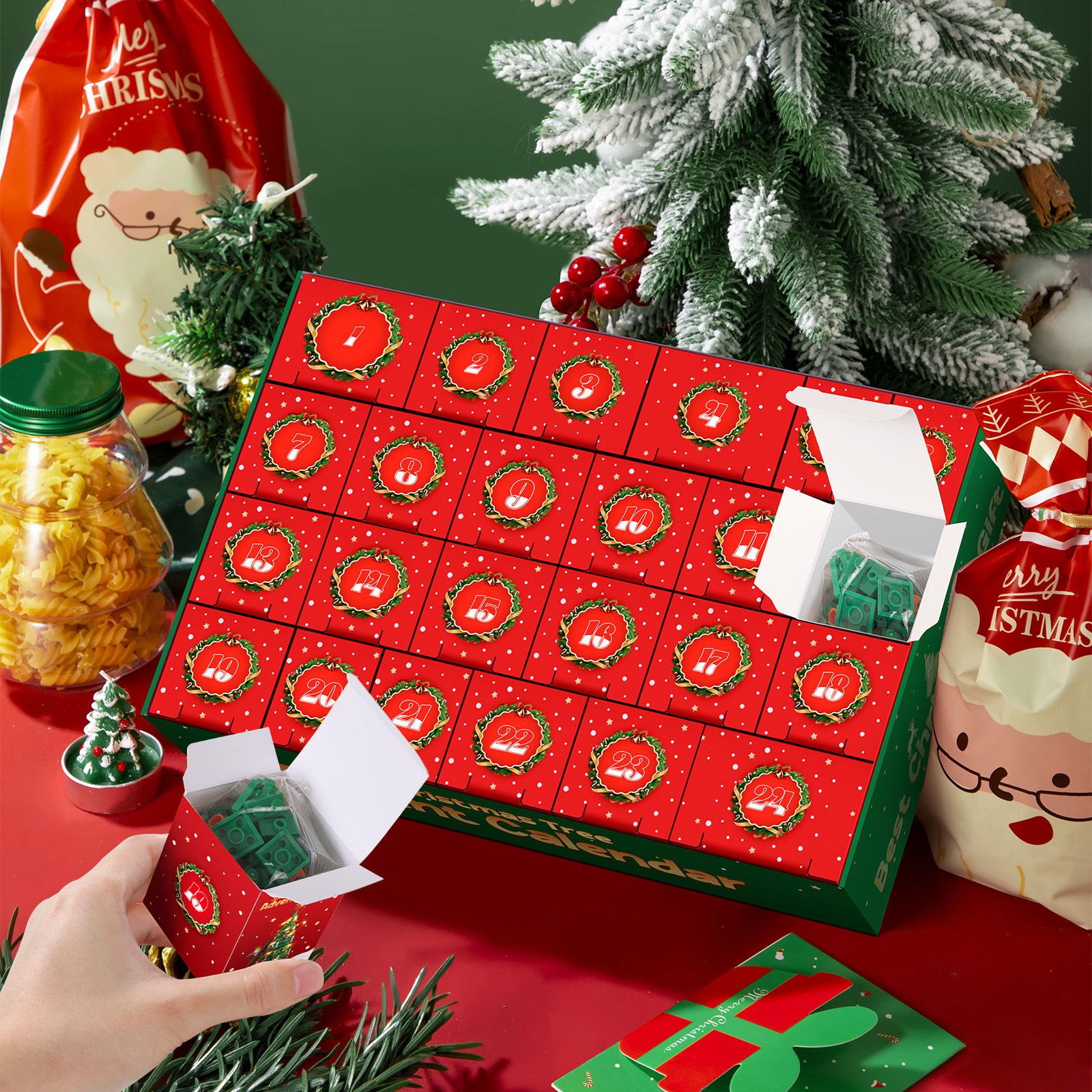 Calendrier De L'Avent 2025 En Blocs De Construction - Sapin De Noël Lumineux 2 En 1, Pour Enfants Dès 8 Ans