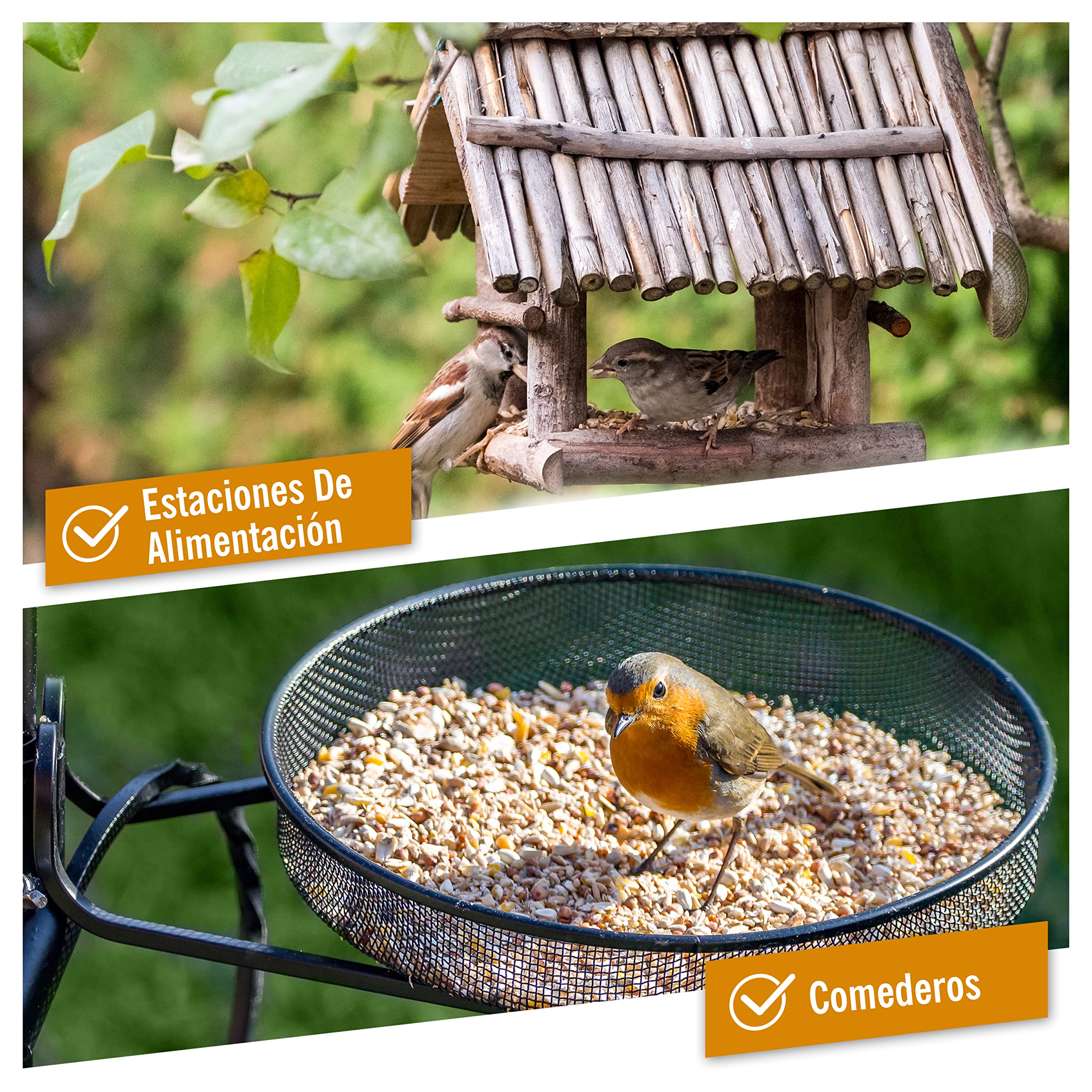 wildtier herz I Alimentación para Pájaros - sin Cáscara - Consistencia Fina (5kg) I Comida de Aves para Alimentos - Alimento para Aves