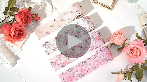 Amazon.com: Generic AnyDesign 4 Rolls Pink Floral Wired