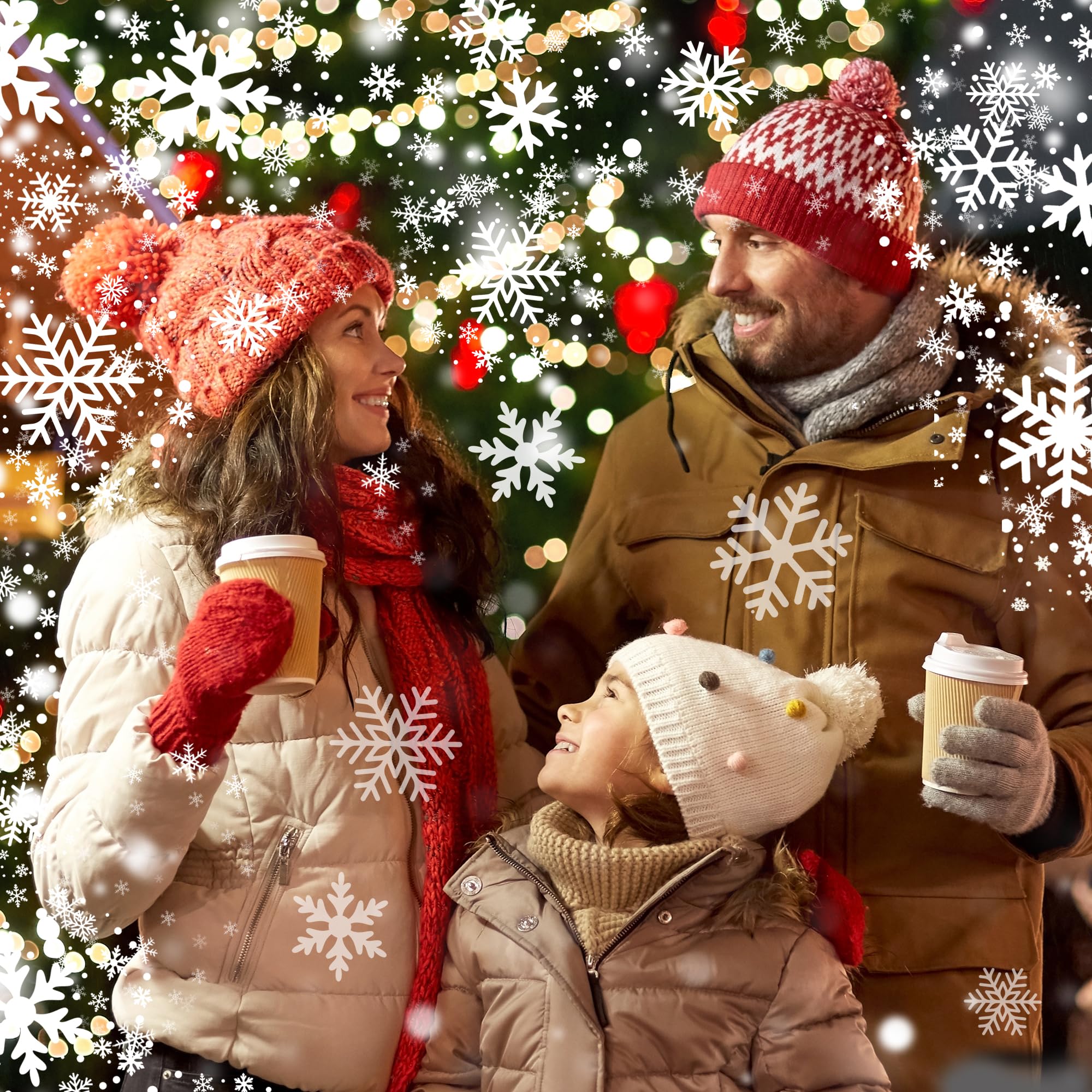 GUSODOR - Proiettore di luci natalizie per esterni, proiettore dinamico con fiocco di neve, IP65, impermeabile, luci di proiezione per interni ed esterni, decorazione natalizia, vacanze, matrimoni