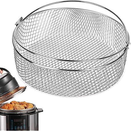 Air Fryer Basket Compatible with Instant Pot 6 and 8 Qt -...