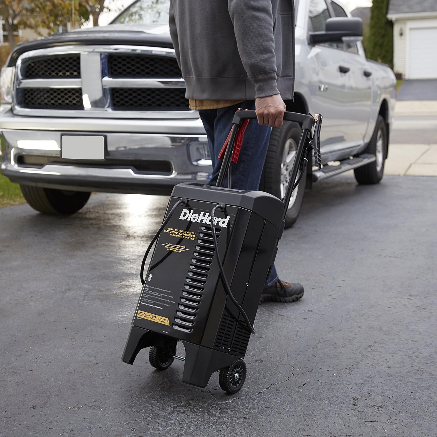 User operating DieHard 71341 charger