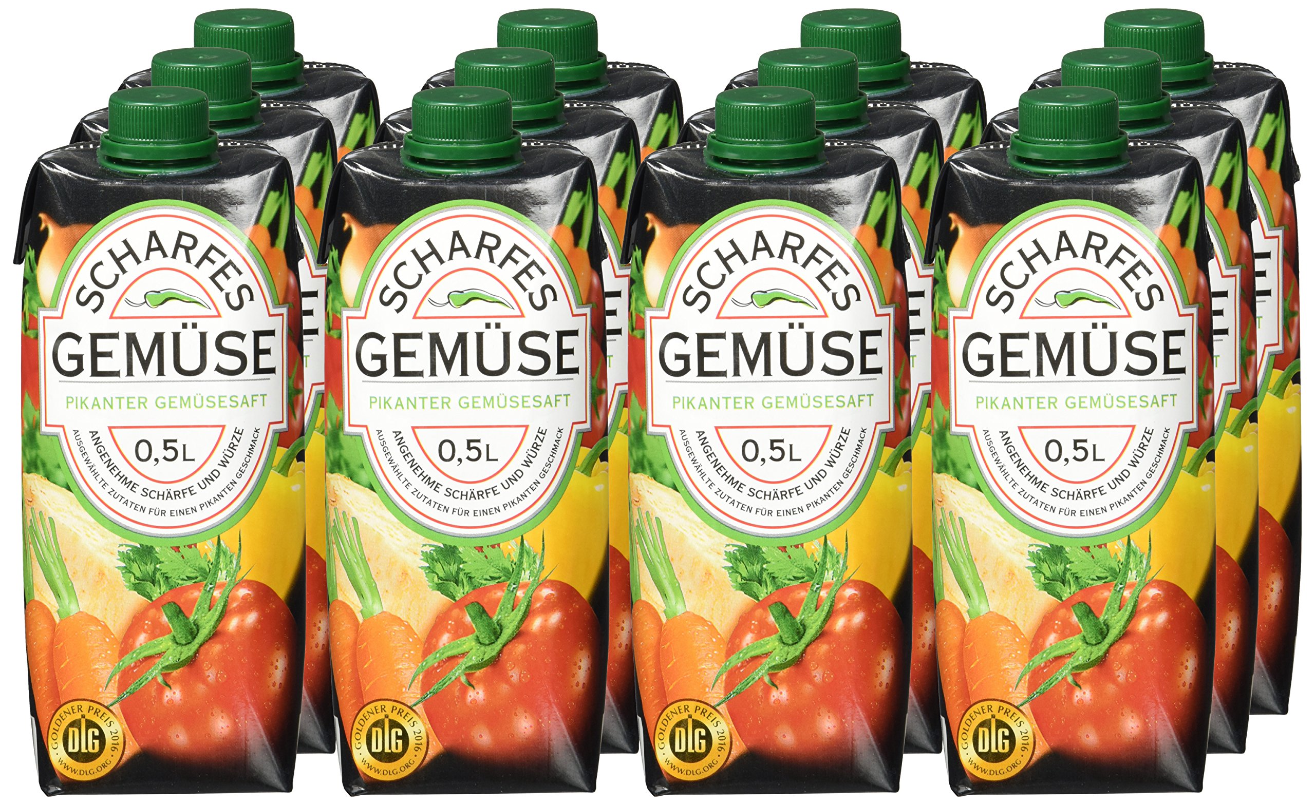 Scharfe Säfte Gemüse, 12er Pack (12 x 500 ml)