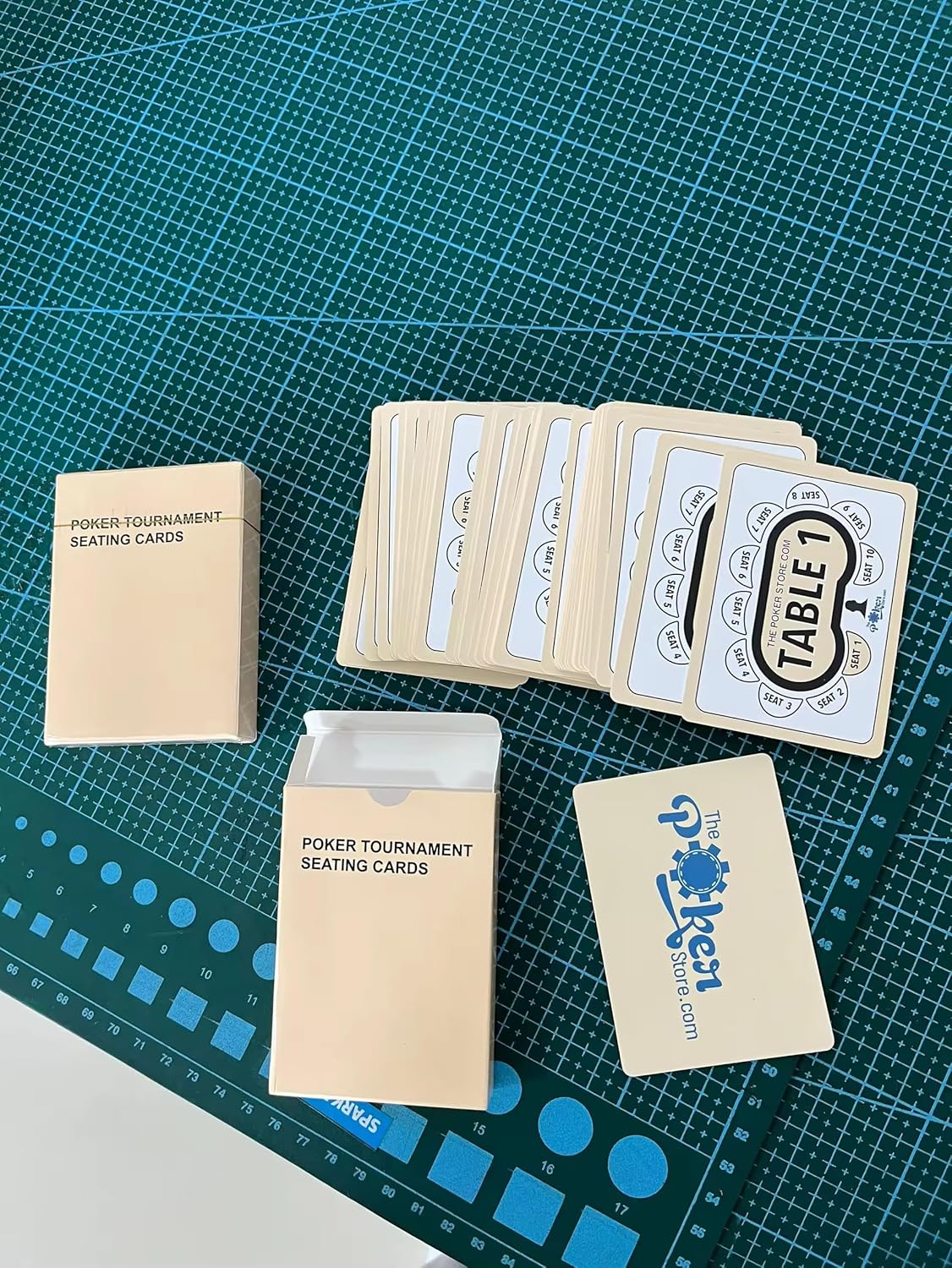 Poker Tournament Seating Cards for 50 Players, Ages 36+, Covers 5 Tables, Cheater Prevention Mechanism