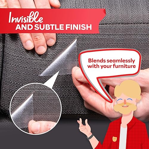 Miniatura 8 de XFasten Cinta de entrenamiento para gatos antiarañazos, transparente, 2 pulgadas x 30 yardas; cinta de pata de gatito para sofá, muebles y cuero