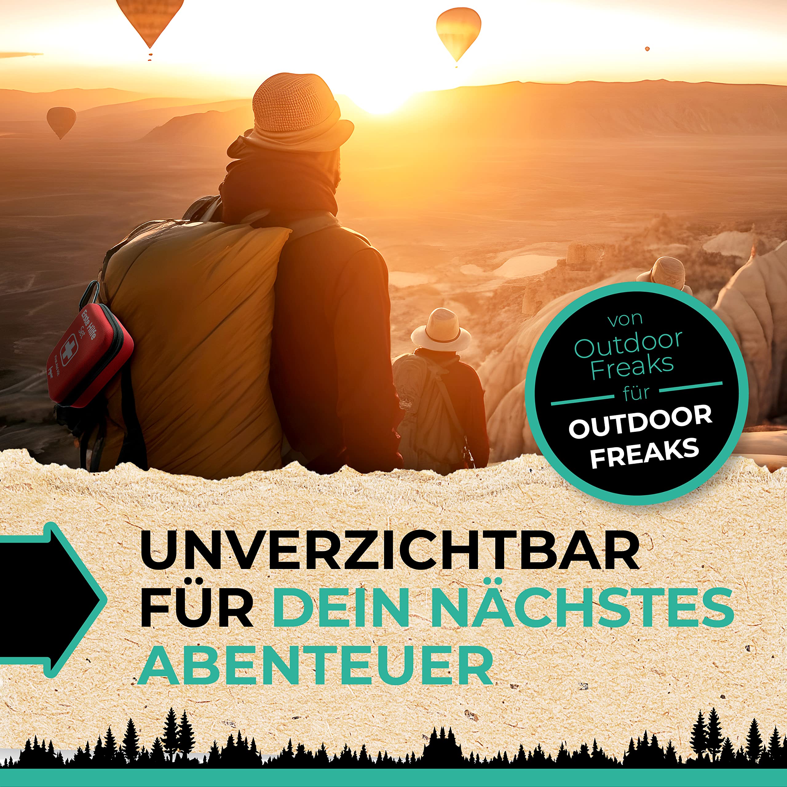 Erste Hilfe Set Outdoor I First Aid Kit, Erste Hilfe Tasche, Erste Hilfe Set Kinder - Perfektes Wandern Zubehör, Erste Hilfe Set Fahrrad Mini I Das Reise Gadgets in top Qutalität "Made in Germany"