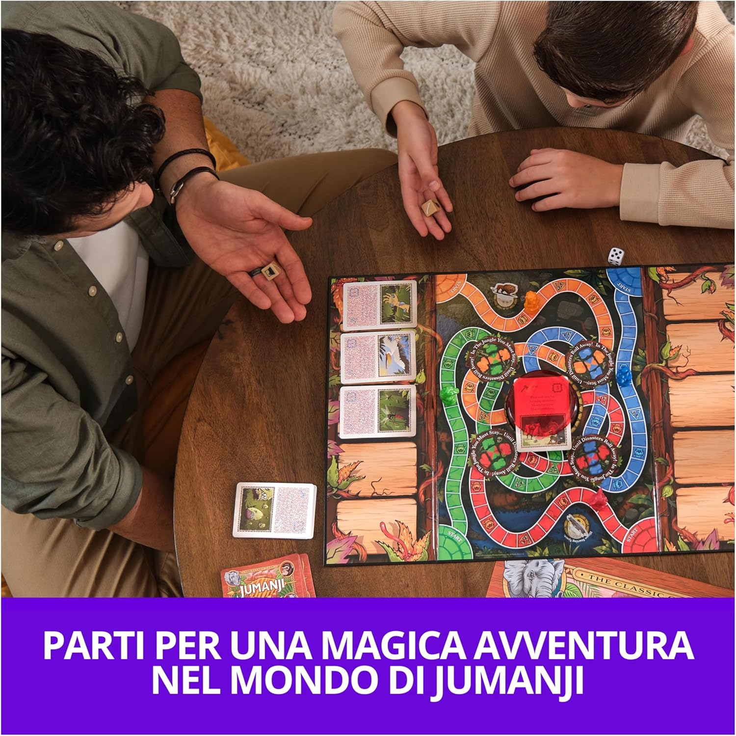 Jumanji The Game, of The Classic Adventure Board Game for Kids and Families Aged 8 and Up, Italian Version