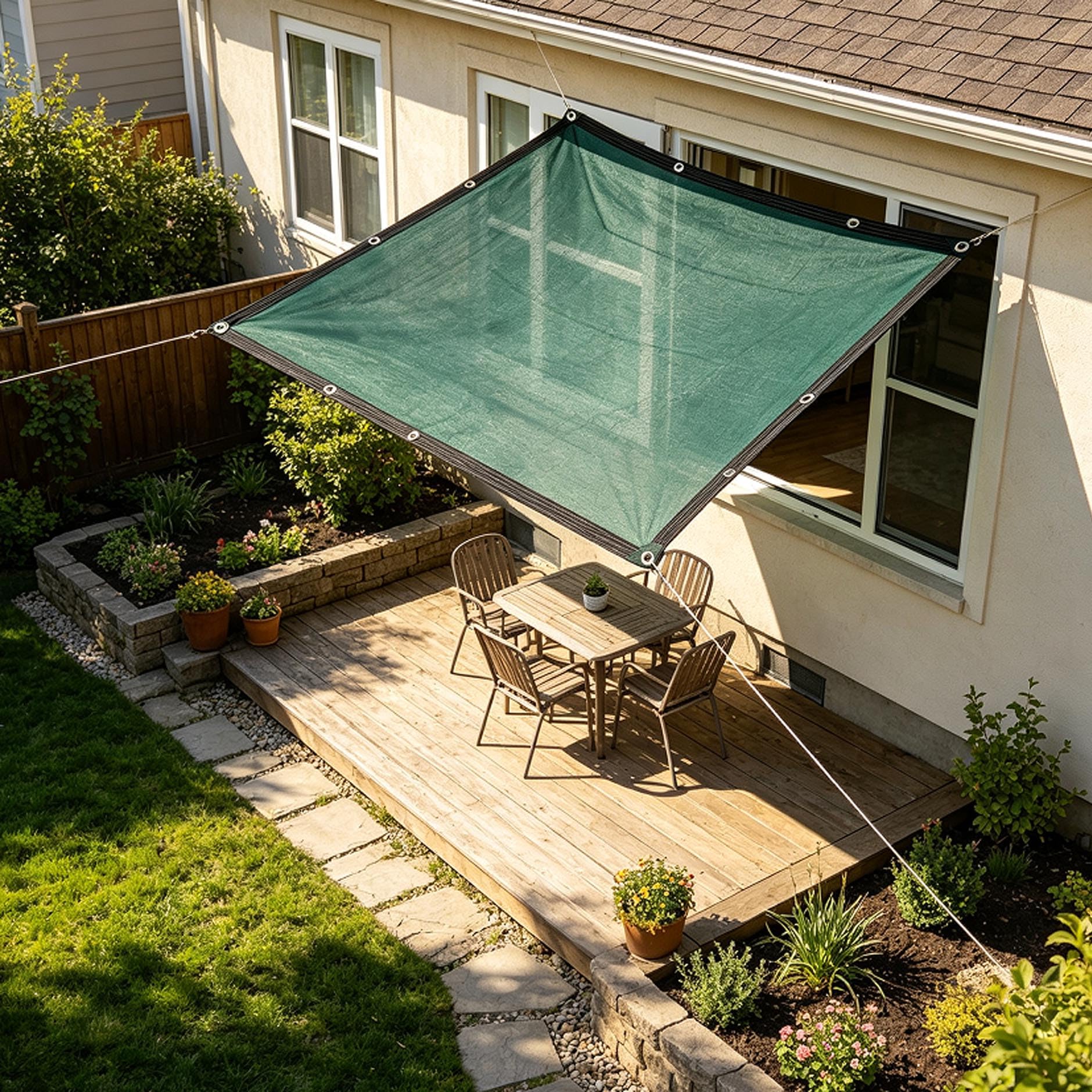 Malla de sombreo 70%,Verde Tela de Sombra HDPE para Exterior Reutilizable | personalizable invernadero, pérgola, jardín, gallinero protección UV, transpirable