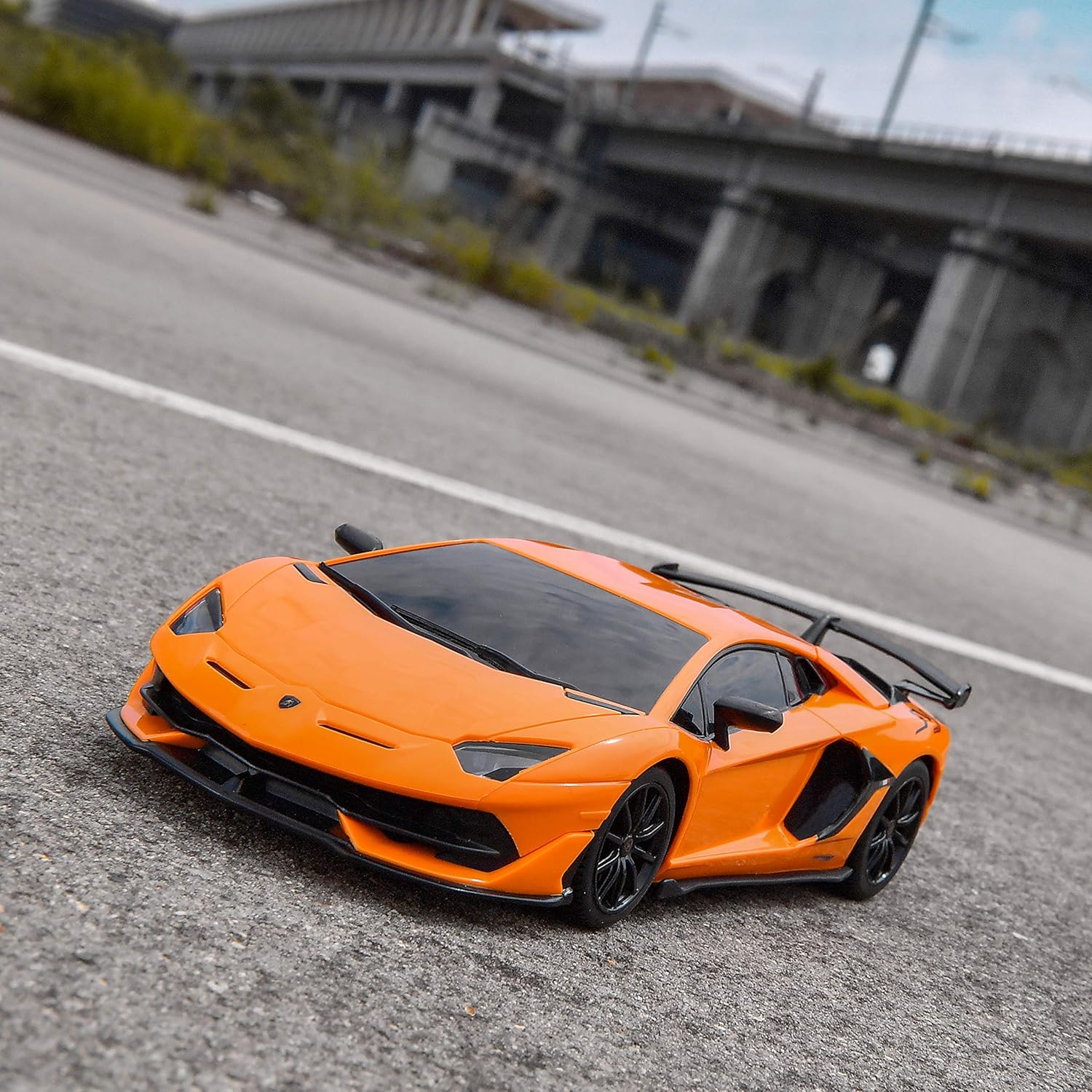 BEZGAR X RASTAR Licensed RC Series, 1:24 Scale Remote Control Car Lamborghini Aventador SVJ Electric Sport Racing Hobby Toy Car Model Vehicle for Boys and Girls Teens and Adults Gift (Orange) : Toys & Games