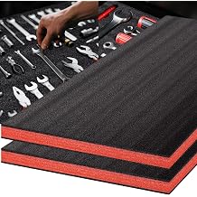 Tool Box Foam, 2Pack 48x24x2 inch, Foam Inserts for Cases | Cuttable Polyethylene Storage Sheets for Toolbox Hard Case,Drawer Camera Toolbox Storage, Tool Shadow Insert