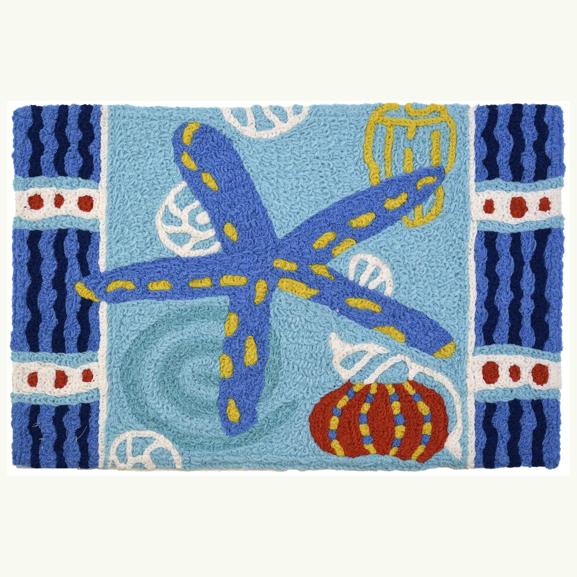 Amazon.com: Jellybean Starfish Royal Blue Coastal Indoor/Outdoor ...