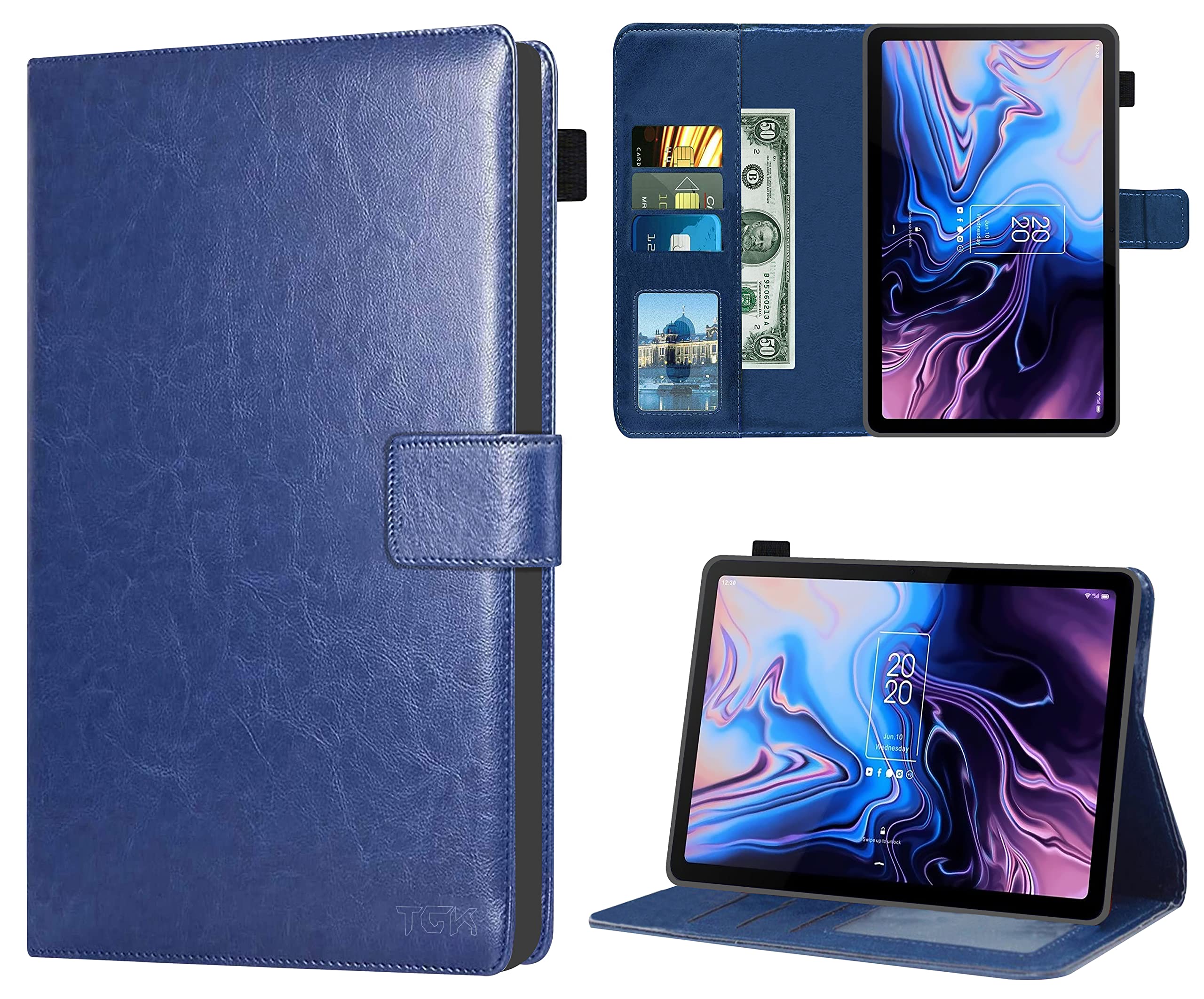 TGK Multi Protective Wallet Leather Flip Stand Case Cover for TCL 10 TAB Max 10.36 inches Tablet, Blue (B09FJPJCGS) Amazon Price History, Amazon Price Tracker