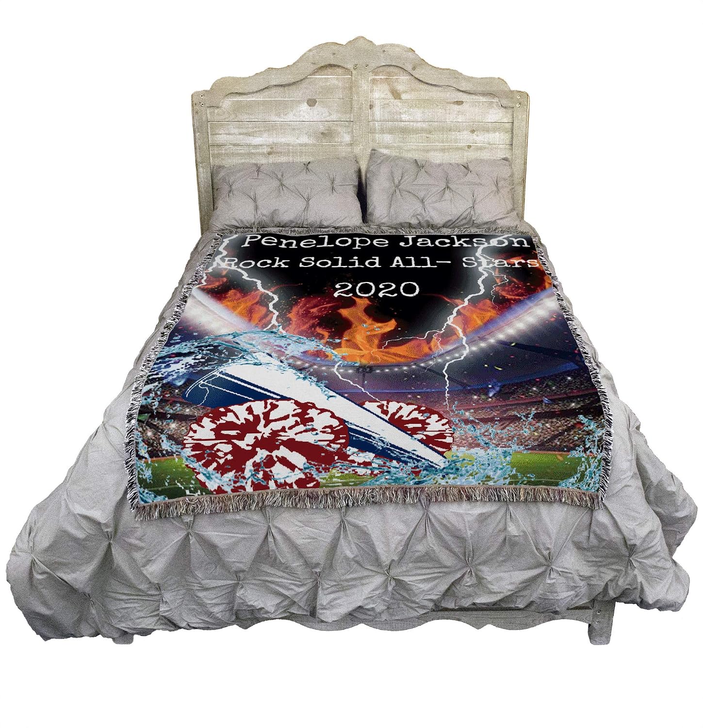 Pure Country Weavers Cheerleading Fantastico Blanket - Personalized - Custom Sports Fan Coach Team Gift Tapestry Throw Woven from Cotton - Made in the USA (72x54)