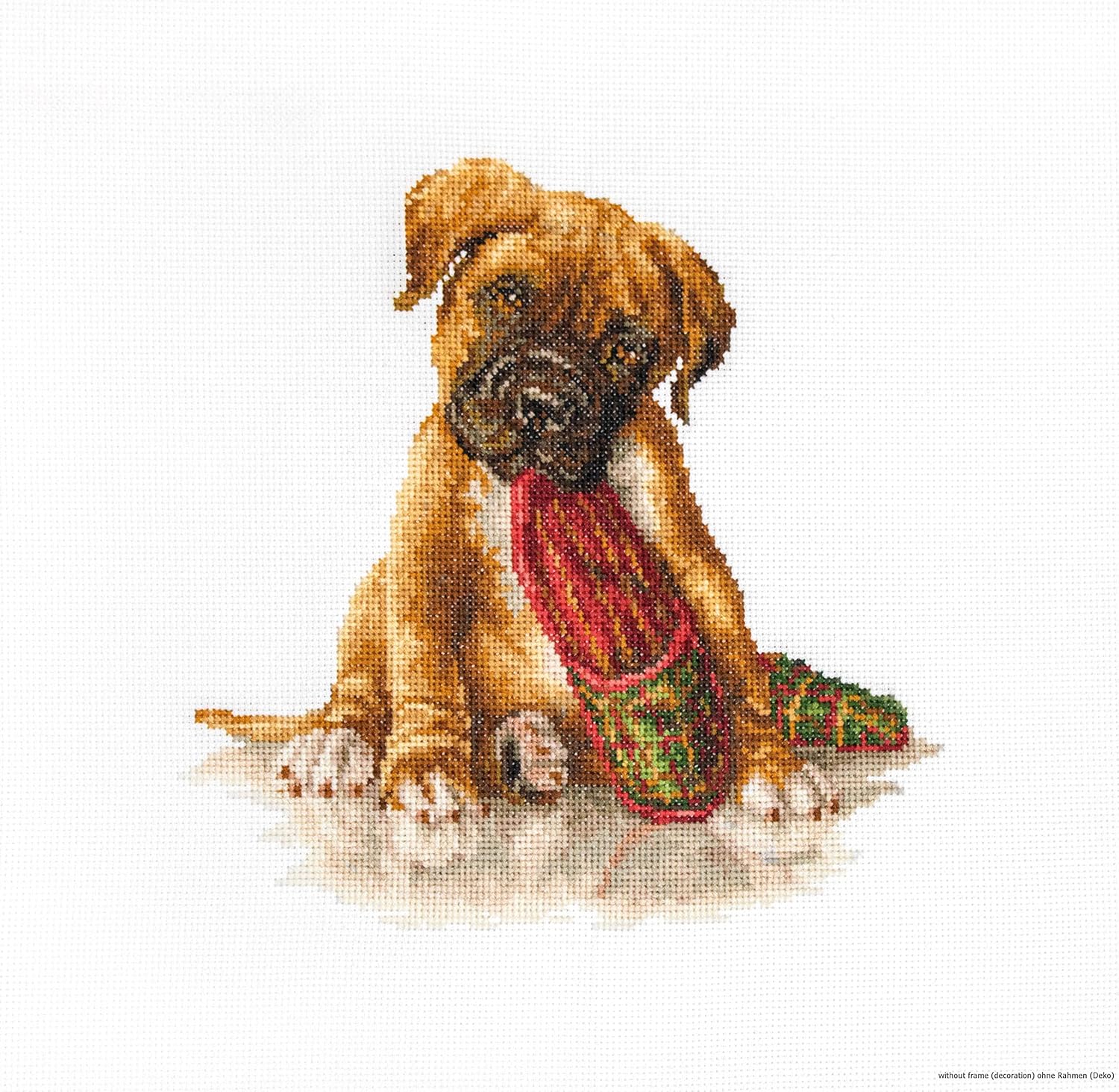 Luca-S Counted Cross Stitch kit The Boxer 18x17.5cm