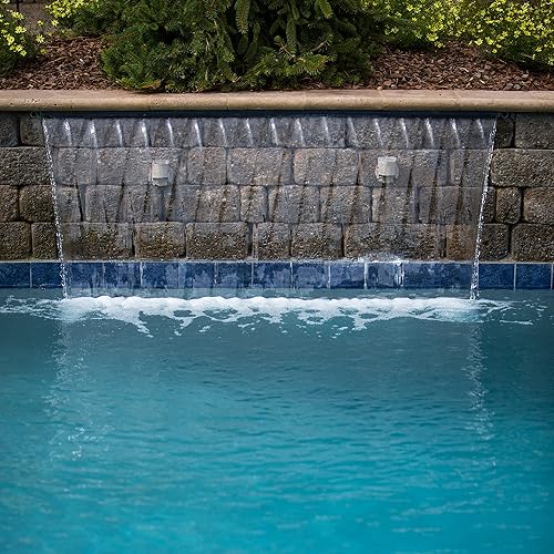 Miniatura 30 de Tomaso - Soporte de pared de 36 pulgadas de ABS en cascada de agua transparente para spillway para piscina, spa, plástico gris (36 pulgadas)