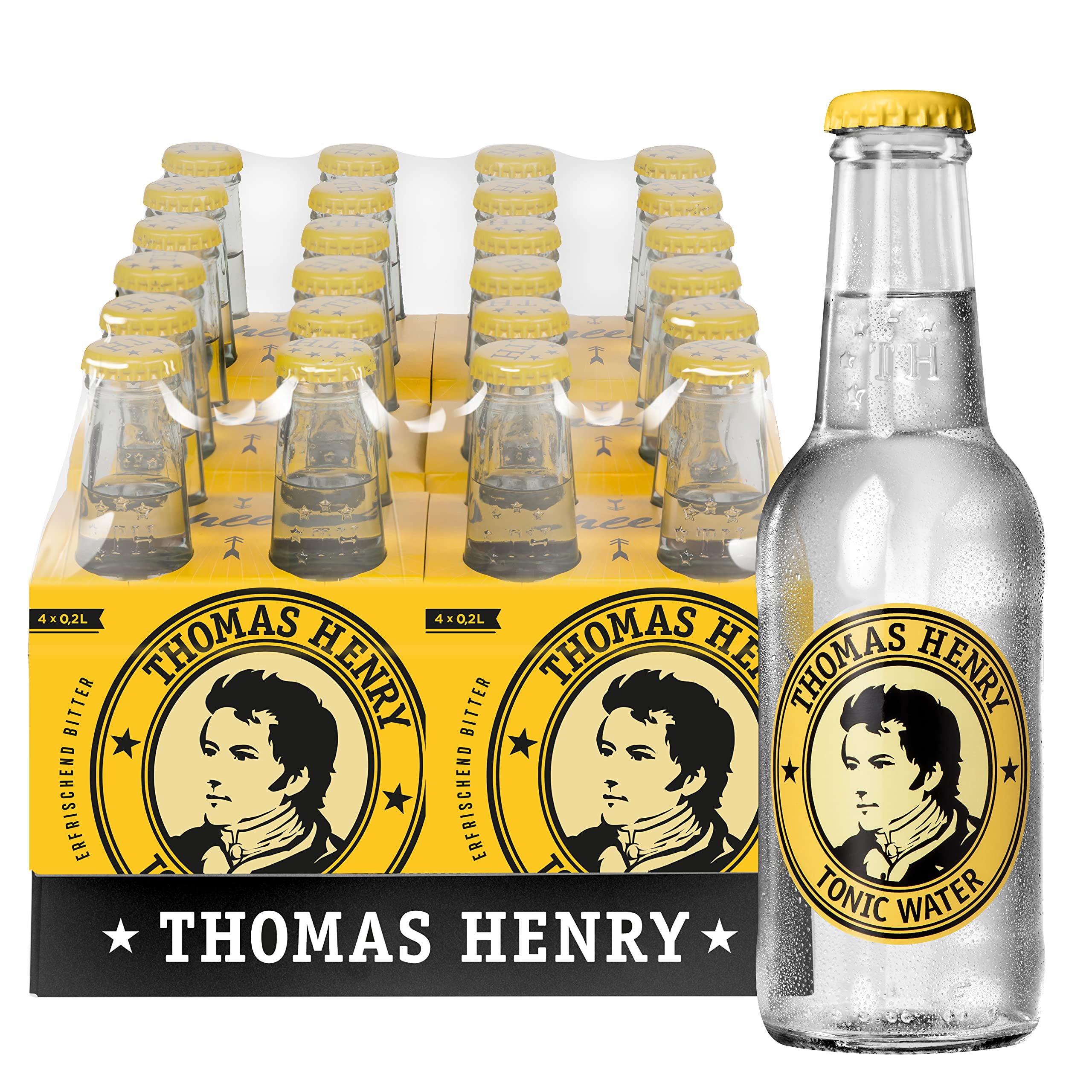 Thomas Henry Tonic Water - Lot de 6 verres rafraîchissants (6 x 4 x 0,2 l en verre MW) pour mélanger vos longs drinks et cocktails avec gin & Co.