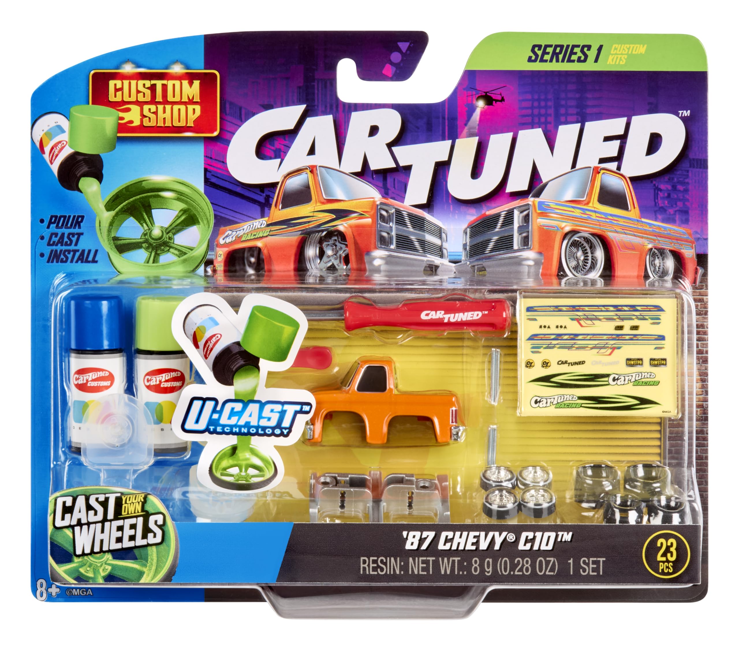 CarTuned Chevy Series1 コンプリートセット Amazon.com: CarTuned Custom Model Kit - 1987 Chevy C10 : Toys & Games