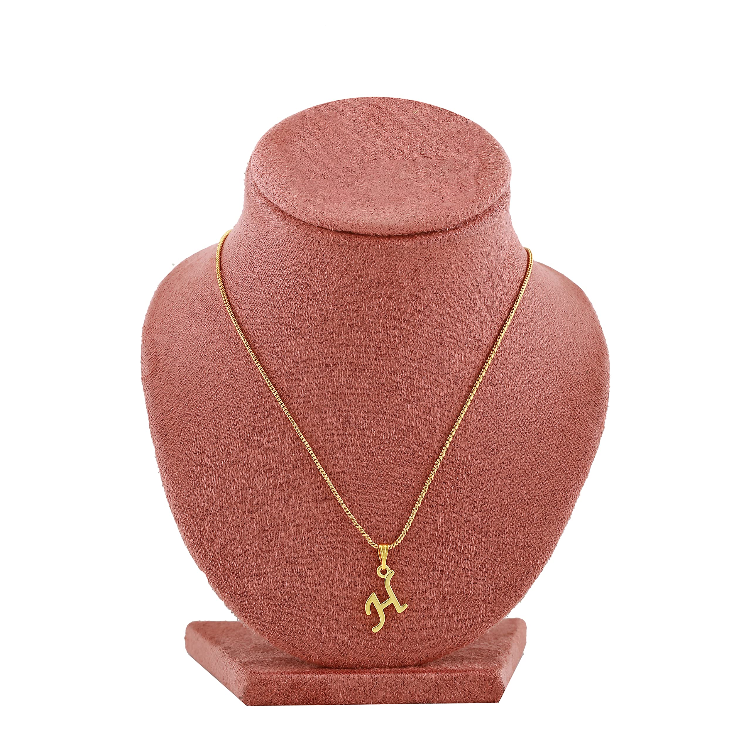 Personalized Initial Letter Plated Pendant for Necklace