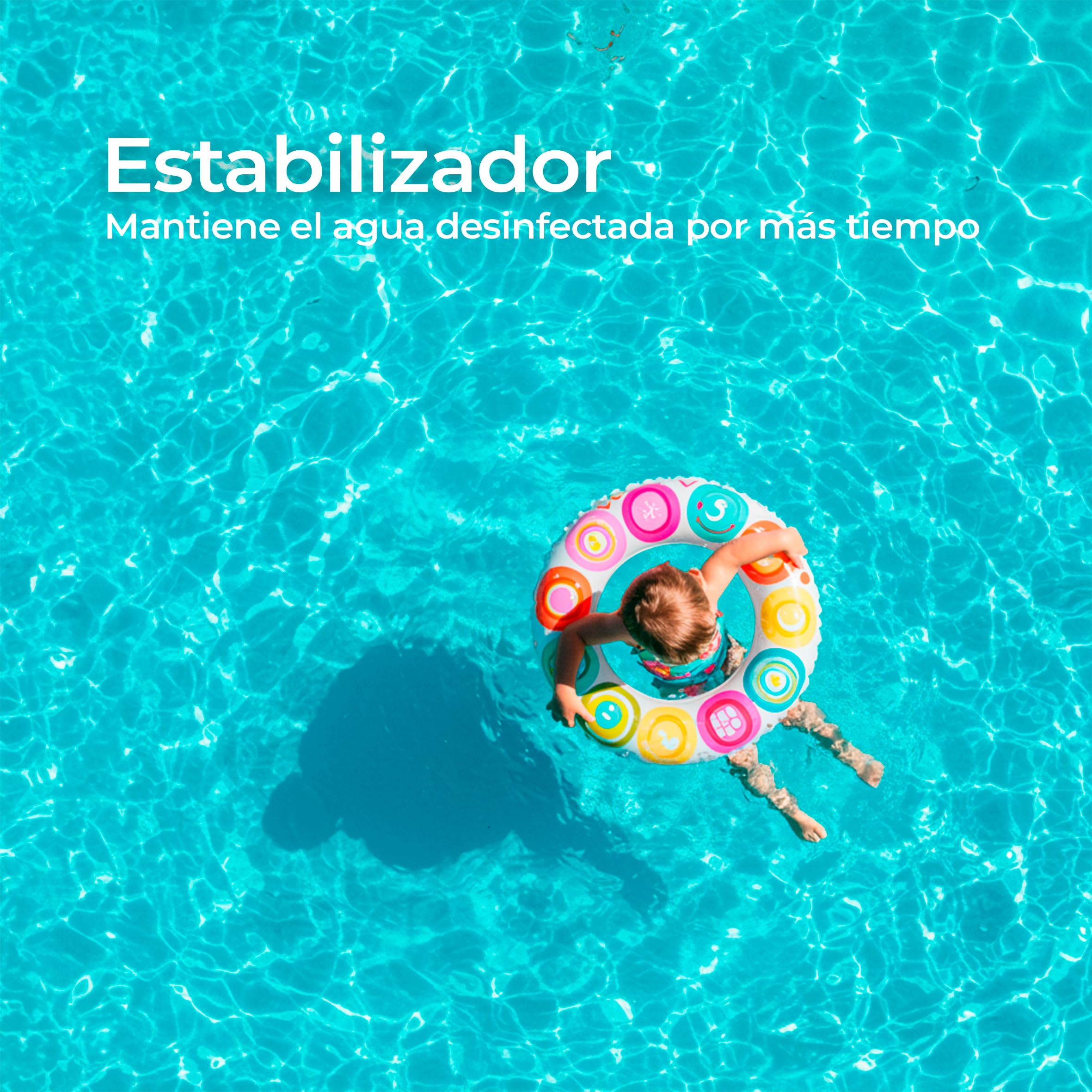 GRE 76006NB -Tabletas de Cloro Multifunción 4 Acciones: Desinfección, Antialgas, Floculante y Estabilizador. Tratamiento y Limpieza Integral de Piscinas. Tabletas 250 gr, 5 kg