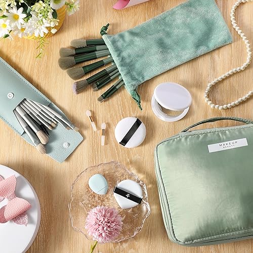 Miniatura 5 de Paterr Juego de 28 piezas de regalo para el día de San Valentín para mujeres, bolsa de maquillaje con brochas de maquillaje, cepillo sintético