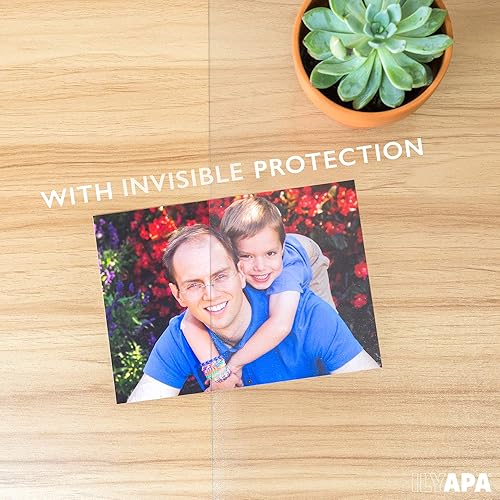 Miniatura 4 de Ilyapa Tapete de escritorio de oficina, tapete texturizado transparente, 47 x 23 pulgadas, protector de escritorio de plástico transparente para el