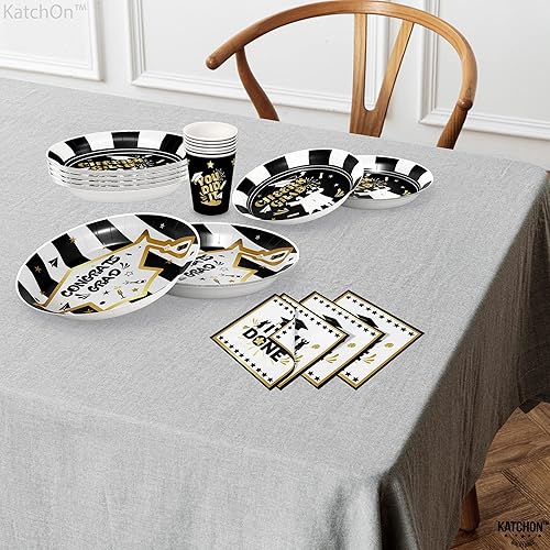 Miniatura 2 de KatchOn, Platos y servilletas de graduación 2024 – Paquete de 100, sirve 25 | Suministros para fiesta de graduación 2024 | Decoraciones de