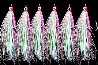 Streamer Fly Fishing Flies - 6pcs Clouser Minnow Fishing Flies Fly Fishing Lures for Flounder Salmon Trout Sea Bass Steelhead Freshwater Saltwater Fishing Teaser Hook Lures