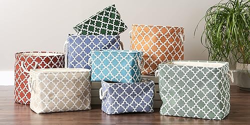 Miniatura 7 de DII Contenedor de poliéster con asas, contenedor de almacenamiento de celosía, mediano, alcachofa