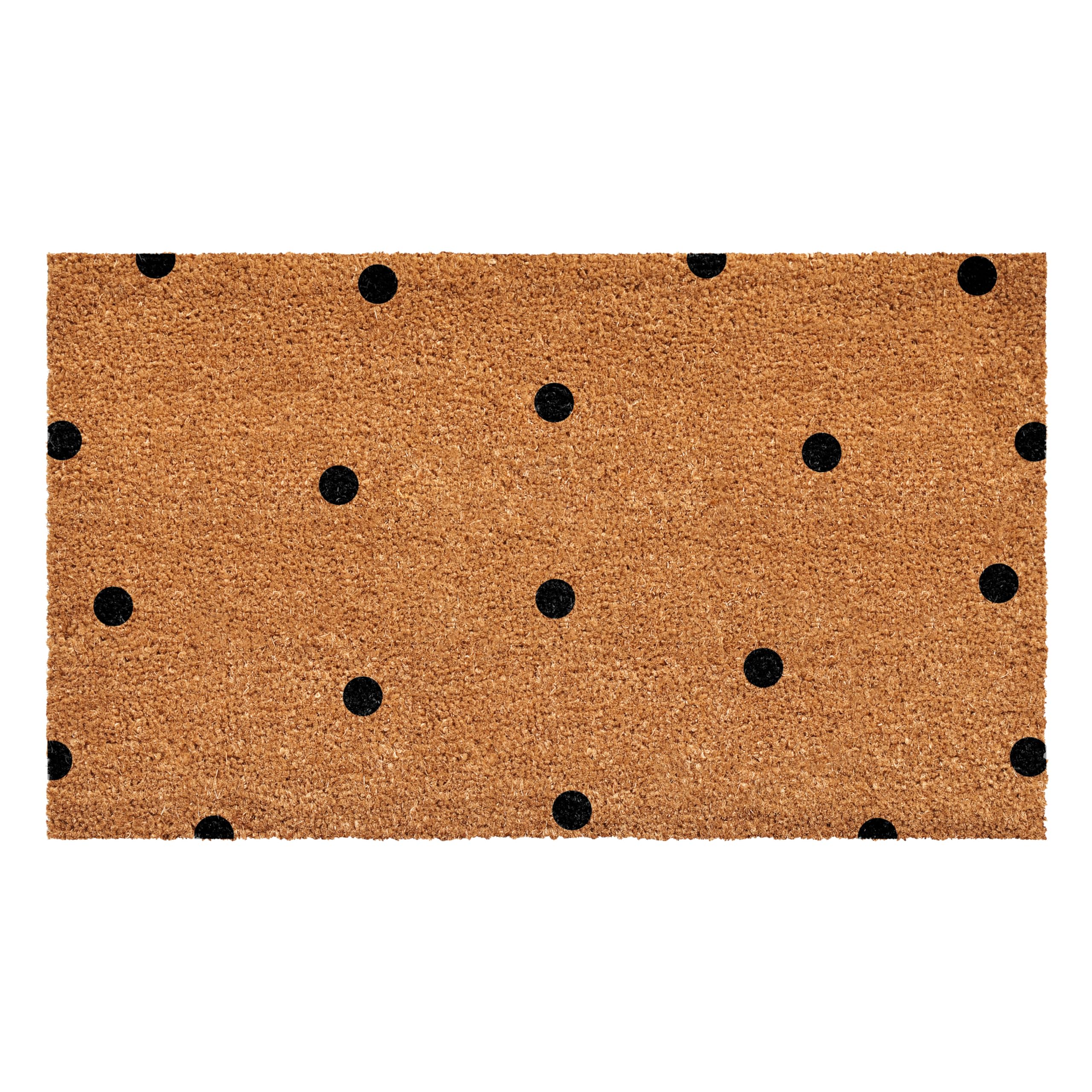 calloway mills black polka-dots doormat (17" x 29")